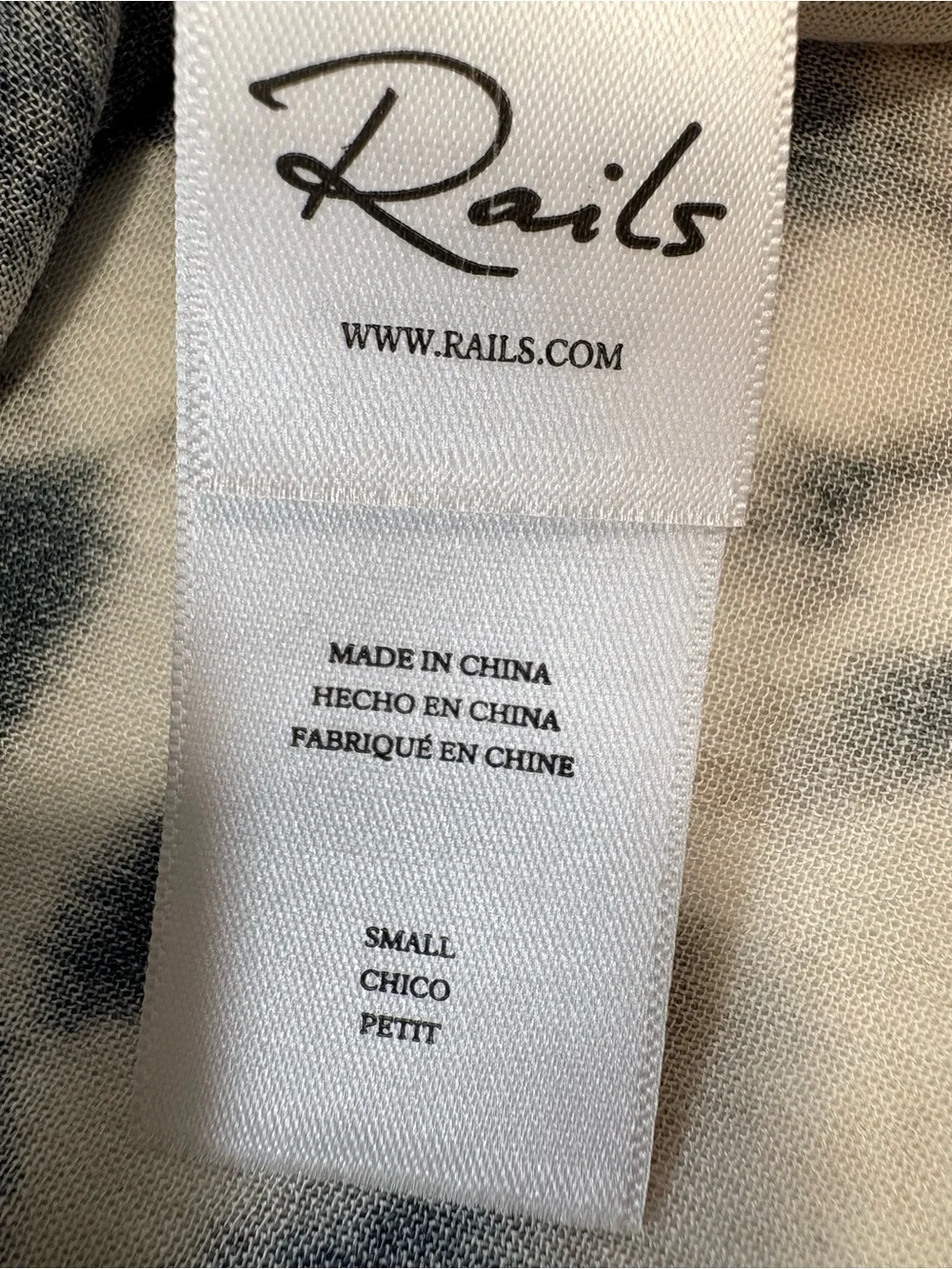 Rails Fable Blurred Cheetah Print Blouse  V neck Balloon Sleeve Top SzS Office - Picture 12 of 15